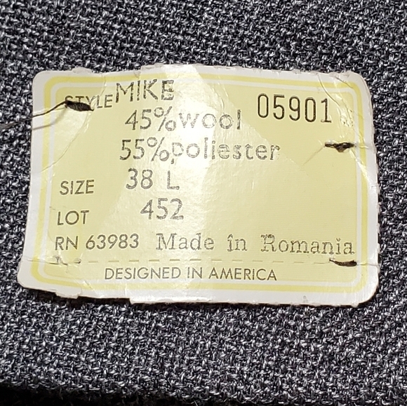 VINTAGE 70s Grey Tweed Wool Single Breasted Notched Lapel Fitted Blazer Jacket - Picture 15 of 15